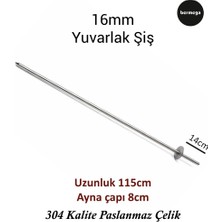 Bermega 16 mm Yuvarlak Şiş – 115CM Uzunluk - 304 Paslanmaz Çelik
