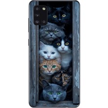 Le Balvo Samsung Galaxy A31 Uyumlu Yavru Kediler Baskılı Silikon Kılıf