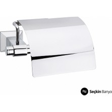 System Banyo Aksesuarları  Bowlıne Kapaklı Tuvalet Kağıtlığı Krom (BA1001 010 Cr)