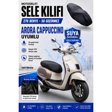 Motobros Motosiklet Sele Kılıfı Arora Cappucino Uyumlu Su Geçirmez Scooter Motor Koltuk Koruma Kılıfı Koltuk Örtüsü