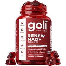 Goli Renew Nad+ Gummies Nr + C + B3 & Sodium 60 Gummies