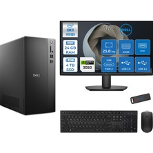 Dell Tower ECT1250 Intel Core I3 14100 24GB Ddr5 4tb SSD 6GB/RTX3050 23.8" Mon WIN11HOME Kurumsal Masaüstü Bilgisayar 30503ECT125014M23H08 + Zettausb