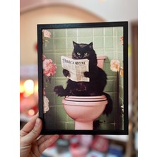 Mr Home Ahşap Çerçeve-Tuvalet Banyo Tablo-Duvar Dekorasyonu-Banyo Duvar Çerceve