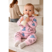 Baby Lory Kids Store Kız Çocuk (Bebek) Stitch Desenli 3 Iplik Şardonlu Takım
