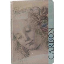 Gıpta Carbon Defter - Kraft Kağıt Çizgisiz Iplik Dikiş Sert Kapak 96 Yaprak 17X24 cm - Art Sanat Leonardo Da Vinci'nin Stüdyosunda Yaptığı "bir Kadın Başı" (Head Of A Woman) Adlı Eskiz