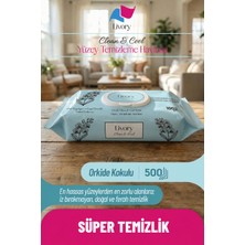 Livory Clean & Cool Serisi  Yüzey Temizlik Havlusu Orkide Dokunuşu 5X100(500 Yaprak) Çok Amaçlı Premium Temizlik Havlusu