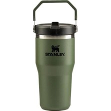 Stanley Iceflow Flip Straw Tumbler Pipetli Termos Bardak, Haki (Dried Pine), 0.60 Litre