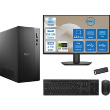 Dell Tower ECT1250 Intel Core I3 14100 128GB Ddr5 4tb SSD 4GB/GT1030 23.8" Mon WIN11HOME Kurumsal Masaüstü Bilgisayar 10303ECT125014M23H29 + Zettausb
