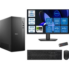 Dell Tower ECT1250 Intel Core I3 14100 128GB Ddr5 512GB SSD 2GB/GT730 23.8" Mon WIN11HOME Kurumsal Masaüstü Bilgisayar 7303ECT125014M23H26 + Zettausb