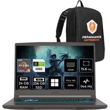 MSI Msı Thin A15 Ryzen 5 7535HS RTX4050 6gb 24GB Ram 256GB SSD 15.6" Fhd 144Hz WIN11 Home B7VE076XTRP356 Gaming Laptop + Per4 Çanta