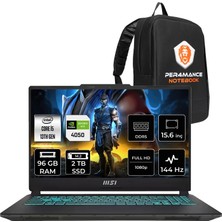 MSI Msı Cyborg 15 I5 13420H RTX4050 6gb 96GB Ram 2tb SSD 15.6" Fhd 144Hz Freedos A13VE2268XTRNNP344 Gaming Laptop + Per4 Çanta