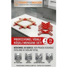 Mey İthalat Mey Ithalat® Profesyonel Metal Köşe Mengene Seti 4'lü - 90 Derece 75MM Ahşap Çerçeve Kaynak Işkencesi 723180