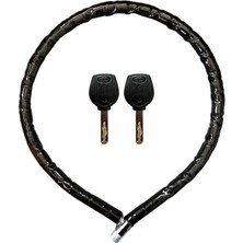 sbodurhome Motorsiklet Kilidi Anahtarlı Körüklü Siyah 120 cm x 22 mm YM-752