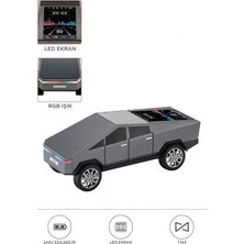 Uravas Store D68 Cyber Model Araba Tasarımlı Bluetooth Hoparlör 15W Güçlü Ses Rgb LED /tws/usb Gri