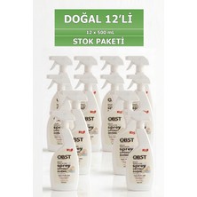 OBST Sprey Çamaşır Sodası Beyaz Sabun Leke Çıkarıcı Halı Tül Perde Giysiler Için Doğal Temizlik 12'li Paket (12 x 500 Ml)