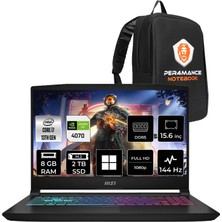 MSI Msı Katana 15 I7 13620H RTX4070 8gb 8gb Ram 2tb SSD 15.6" Fhd 144Hz WIN11 Pro B13VGK1610TRP394 Gaming Laptop + Per4 Çanta