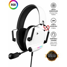 Deanb Rgb Işıklı Oyuncu Kulaklığı Sanal 7.1 Çevresel Ses Gürültü Önleyici Kulak Üstü Headset