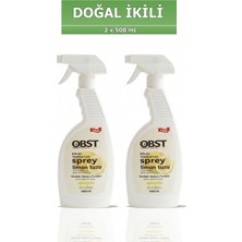 OBST Sprey Limon Tuzu Limon Ferahlığı Mutfak,banyo,tuvalet  Için Doğal Temizlik 2'li Paket (2 x 500 Ml)
