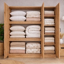 %100 Mdf Yatak Dolabı - Yüklük - 3 Kapaklı Yatak Dolabı - Atlantikçam