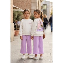 Baby Lory Kids Store Kız Çocuk Labubu Desenli Bol Paça Takım