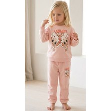 Baby Lory Kids Store Kız Çocuk Labubu Desenli Bol Paça Takım