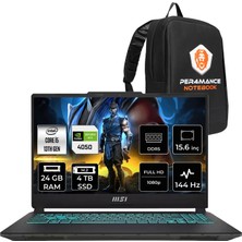 MSI Msı Cyborg 15 I5 13420H RTX4050 6gb 24GB Ram 4tb SSD 15.6" Fhd 144Hz Freedos A13VE2268XTRNNP315 Gaming Laptop + Per4 Çanta