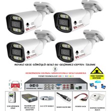Yıldırım Group Yıldırımgroup 4 Lü Sesli Güvenlik Kamerası 5 Mp Gece Renkli Yüz ve Araç Tanımalı Full Hd Kamera Sistemi