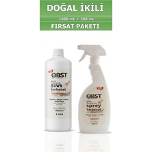 OBST Doğal Temizlik Fırsat Paketi Sıvı Karbonat 1 L + Sprey Karbonat Lavanta Bahçesi 500 ml (2'li Set)