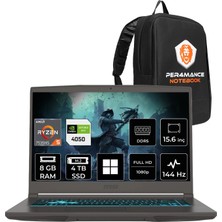 MSI Msı Thin A15 Ryzen 5 7535HS RTX4050 6gb 8gb Ram 4tb SSD 15.6" Fhd 144Hz WIN11 Pro B7VE076XTRP395 Gaming Laptop + Per4 Çanta