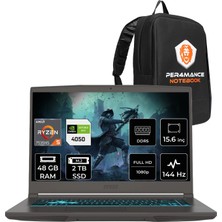 MSI Msı Thin A15 Ryzen 5 7535HS RTX4050 6gb 48GB Ram 2tb SSD 15.6" Fhd 144Hz Freedos B7VE076XTRP329 Gaming Laptop + Per4 Çanta