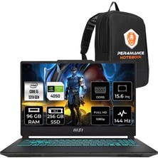MSI Msı Cyborg 15 I5 13420H RTX4050 6gb 96GB Ram 256GB SSD 15.6" Fhd 144Hz Freedos A13VE2268XTRNNP341 Gaming Laptop + Per4 Çanta