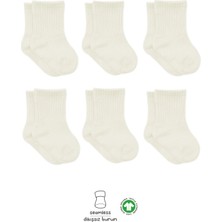 Mey İthalat Mey Ithalat® 6'lı Basic Penye Soket Çorap 10101 Ekru