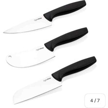 Cooknkeep Çelik Kesme Tahtası ve Bıçak Seti