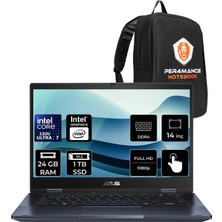 Asus Expertbook B3 Flip Core 7 150U 24GB Ram 1tb SSD 14" Fhd Touch Freedos B3402EC1132P313 Notebook + Per4 Çanta