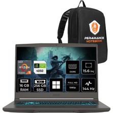 MSI Msı Thin A15 Ryzen 5 7535HS RTX4050 6gb 16GB Ram 256GB SSD 15.6" Fhd 144Hz WIN11 Home B7VE076XTRP351 Gaming Laptop + Per4 Çanta