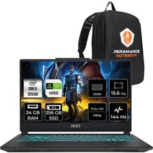 MSI Msı Cyborg 15 I5 13420H RTX4050 6gb 24GB Ram 256GB SSD 15.6" Fhd 144Hz Freedos A13VE2268XTRNNP311 Gaming Laptop + Per4 Çanta