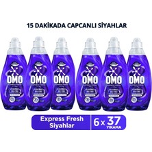 Omo Express Fresh Capcanlı Siyahlar Sıvı Çamaşır Deterjanı 1480 ml x 6