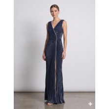 Centilmen For Costume Simli V Yaka Abiye Elbise 0759