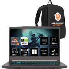 MSI Msı Thin A15 Ryzen 5 7535HS RTX4050 6gb 24GB Ram 2tb SSD 15.6" Fhd 144Hz WIN11 Pro B7VE076XTRP404 Gaming Laptop + Per4 Çanta