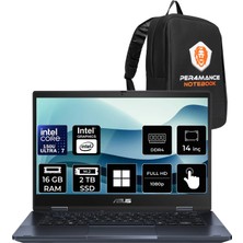 Asus Expertbook B3 Flip Core 7 150U 16GB Ram 2tb SSD 14" Fhd Touch WIN11 Pro B3402EC1132P349 Notebook + Per4 Çanta