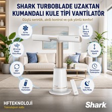 Shark Dikey Konumda Kompakt Yapısıyla Odaklı Serinlik Sunan Turboblade Uzaktan Kumandalı Kule Tipi Vantilatör