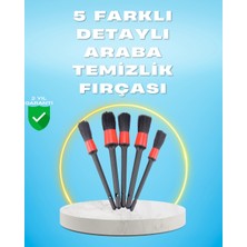 Mey İthalat Mey Ithalat® 5'li Araba Temizlik Fırçaları-Farklı Boyutlu Fırçalarla Derinlemesine Temizlik