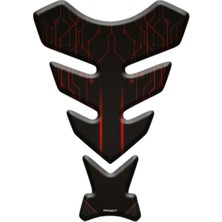 Tutgun Motor Universal Tank Pad  Siyah Kırmızı D