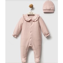 Mey İthalat Mey Ithalat® Pudra Girls Şapkalı Tulum MNB1315 Pudra