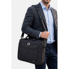 Lederax Siyah Kumaş Evrak ve 15.6 Inç Laptop Çantası LD669