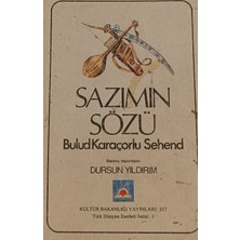 Kişisel Yayınlar Sazımın Sözü - Bulud Karaçorlu Sehend - 2.el Kitap