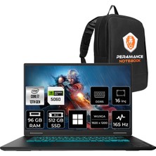 Gigabyte Gaming A16 I7 13620H RTX5060 8gb 96GB Ram 512GB SSD 16" Fhd+ 165Hz WIN11 Home A16CVHP404 Gaming Laptop + Per4 Çanta