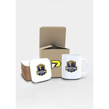 Mabeyn Satranç Tasarımlı Baskılı Kupa Bardak Seti, Eğlenceli Özel Hediye Mug