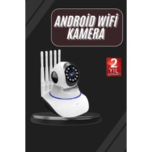 Mey İthalat Mey Ithalat® LED Aydınlatmalı 5 Antenli Motorlu 1080P Wifi Kamera Sensörlü