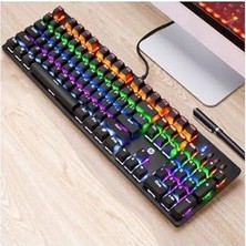 Mabeyn Hp GK100F Mekanik Gaming Klavye Rgb Işıklı Kablolu Şık Zafir Modern Tasarım Türkçe Q